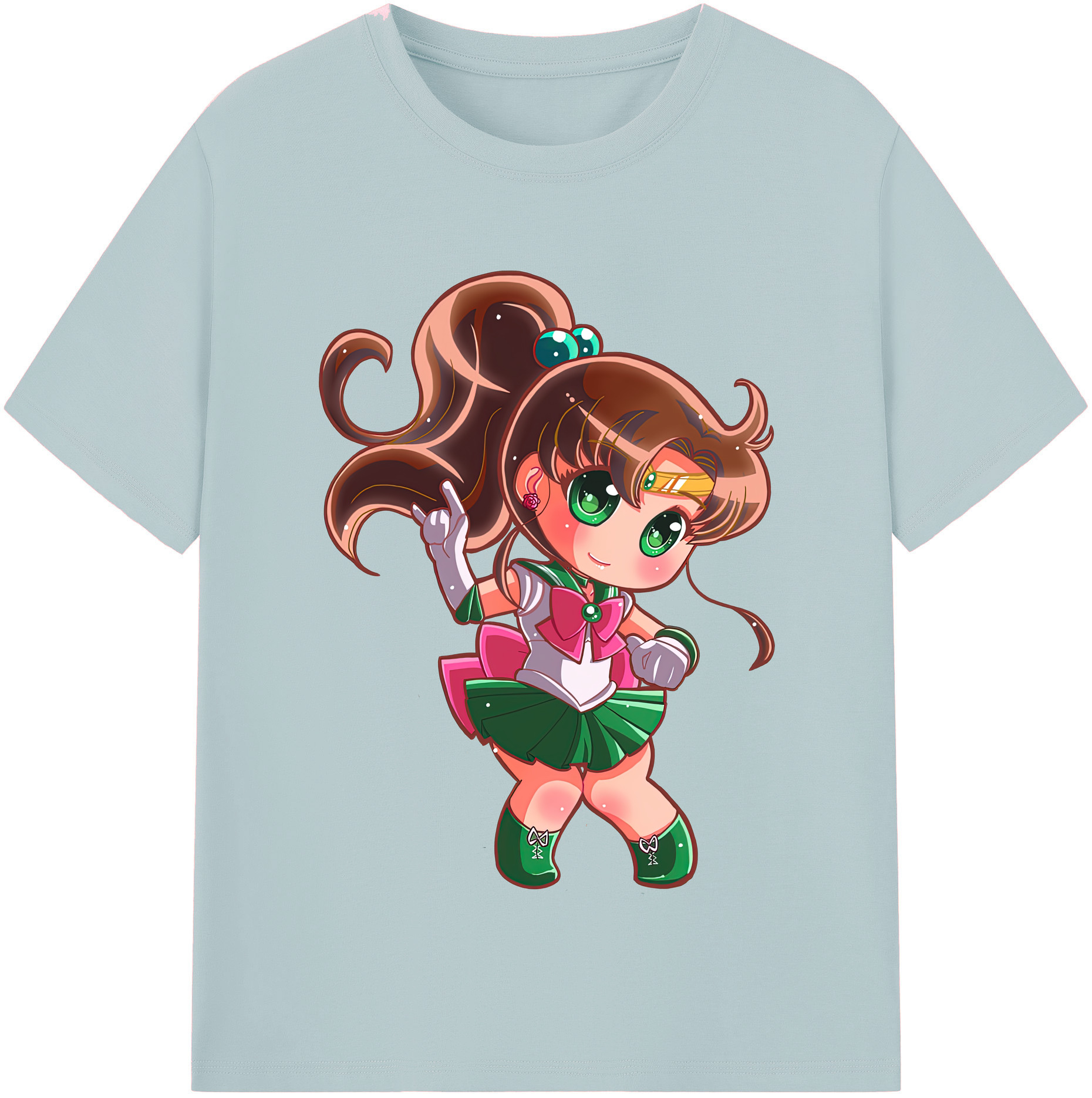（画像用） 美少女戦士セーラームーン 木野 まこと きの まこと Sailor Moon Kino Makoto （セーラージュピター；Sailor Jupiter） 綿100％半袖Tシャツ（フロントプリント）
